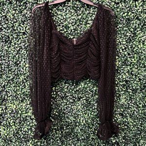 Lulus - Black Crop Top